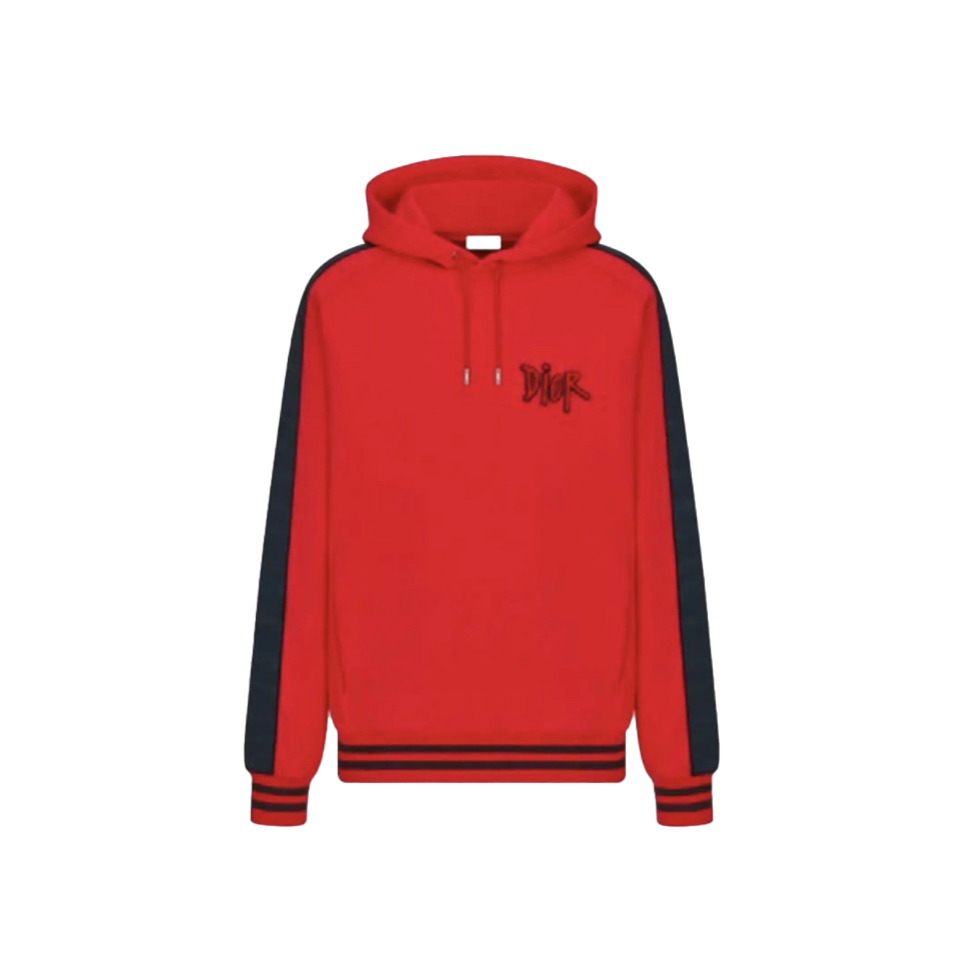 DIOR X STUSSY RED HOODY