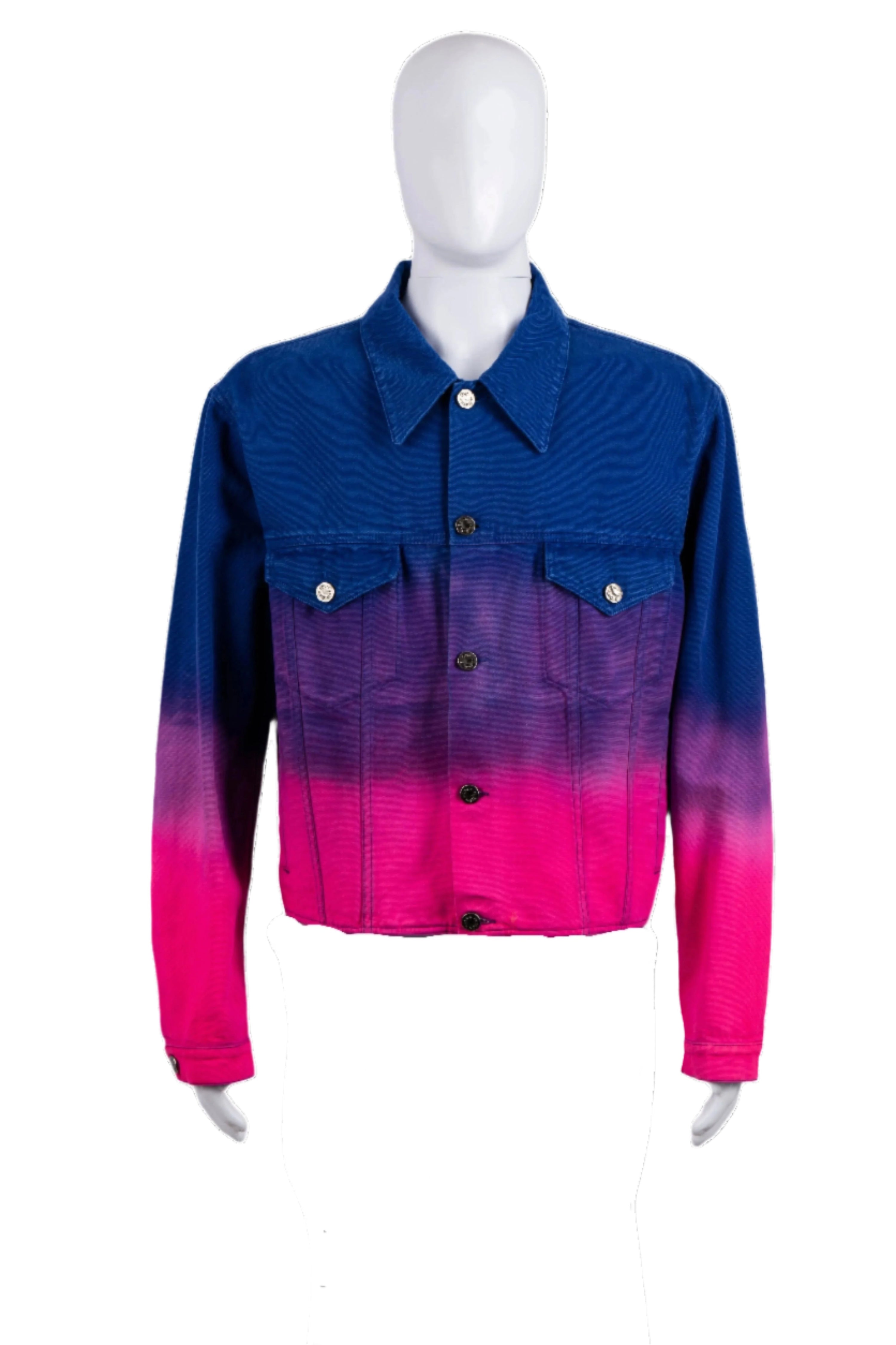 LOUIS VUITTON CROPPED GRADIENT DENIM JACKET